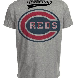 Cincinnati Reds Vintage Baseball 1961 Artwork Heather Gray Sublimated T-Shirt