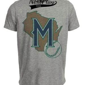 Milwaukee Brewers Retro Baseball 1998 Artwork Heather Gray Sublimated T-Shirt