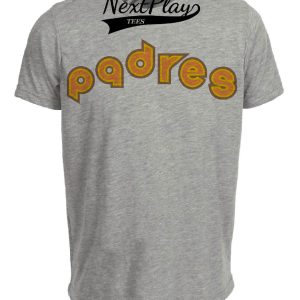 San Diego Padres Retro Baseball 1980 Artwork Heather Gray Sublimated T-Shirt