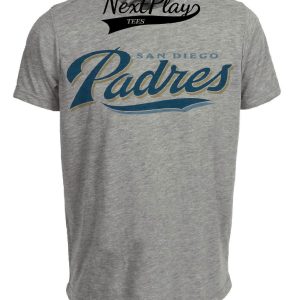 San Diego Padres Vintage Baseball 2004 Artwork Heather Gray Sublimated T-Shirt