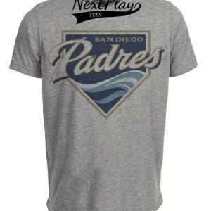 San Diego Padres Vintage Baseball 2004 Artwork Heather Gray Sublimated T-Shirt