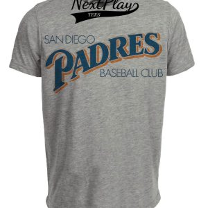 San Diego Padres Retro Baseball 1993 Artwork Heather Gray Sublimated T-Shirt