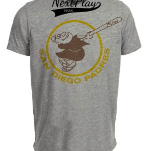 San Diego Padres Vintage Baseball 1968 Artwork Heather Gray Sublimated T-Shirt