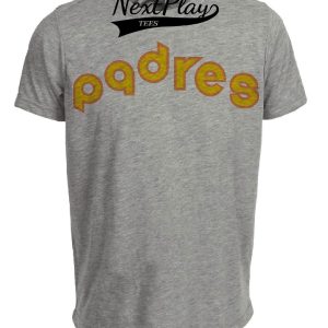 San Diego Padres Vintage Baseball 1980 Artwork Heather Gray Sublimated T-Shirt