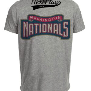 Washington Nationals Retro Baseball 1995 Artwork Heather Gray Sublimated T-Shirt