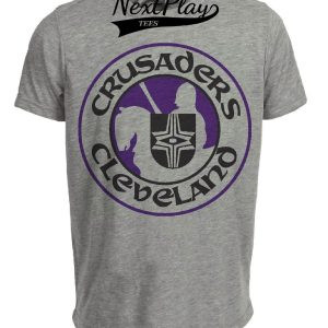 Cleveland Crusaders Retro Hockey 1975 Artwork Heather Gray Sublimated T-Shirt