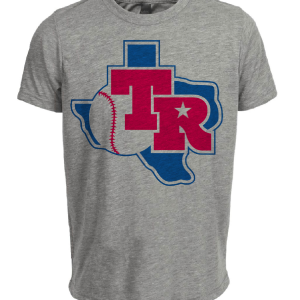 Texas Rangers Retro Baseball 1982 Artwork Heather Gray Sublimated T-Shirt