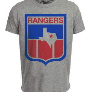 Texas Rangers Retro Baseball 1977 Artwork Heather Gray Sublimated T-Shirt