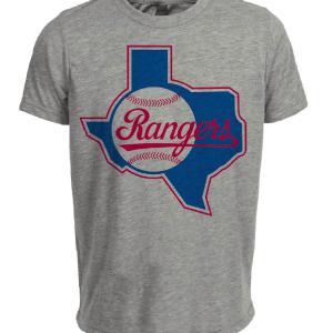 Texas Rangers Retro Baseball 1984 Artwork Heather Gray Sublimated T-Shirt