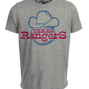 Texas Rangers Retro Baseball 1981 Artwork Heather Gray Sublimated T-Shirt