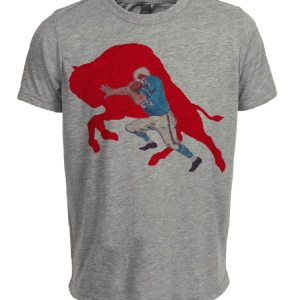 Buffalo Bills Retro Football 1965 Artwork Heather Gray Sublimated T-Shirt