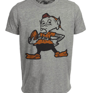 Cleveland Browns Retro Football 1959 Artwork Heather Gray Sublimated T-Shirt