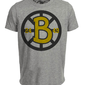 Boston Bruins Retro Hockey 1949 Artwork Heather Gray Sublimated T-Shirt