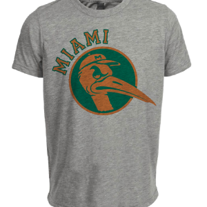 Miami Hurricanes Retro 1949 Artwork Heather Gray Sublimated T-Shirt