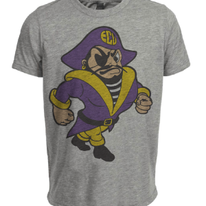 East Carolina Pirates University Mascot 1983 Artwork Heather Gray Sublimated T-Shirt