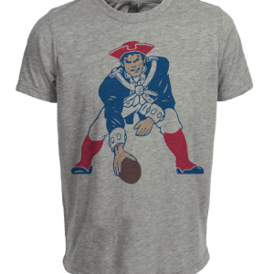 New England Patriots Retro Football 1972 Artwork Heather Gray Sublimated T-Shirt