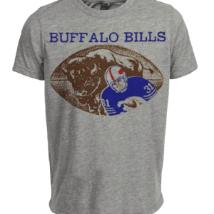 Buffalo Bills Retro Football 1966 Artwork Heather Gray Sublimated T-Shirt