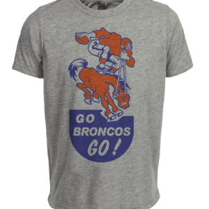 Denver Broncos Retro Football 1965 Artwork Heather Gray Sublimated T-Shirt