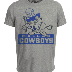 Dallas Cowboys Retro Royal Football 1960 Artwork Heather Gray Sublimated T-Shirt