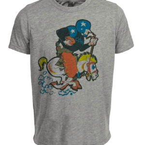 Dallas Cowboys Retro Football Mascot 1961 Artwork Heather Gray Sublimated T-Shirt