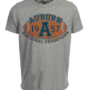 Auburn Tigers Vintage Victories National Championship 1957 Artwork Heather Gray Sublimated T-Shirt