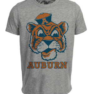 Auburn Tigers Retro 1945 Artwork Heather Gray Sublimated T-Shirt