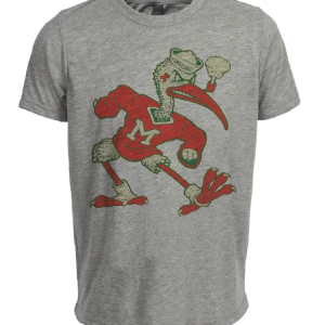 Miami Hurricanes Retro 1961 Artwork Heather Gray Sublimated T-Shirt