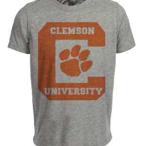 Clemson Tigers Retro 1976 Artwork Heather Gray Sublimated T-Shirt