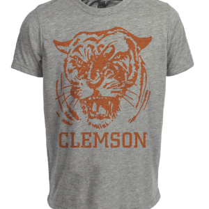 Clemson Tigers Retro 1965 Artwork Heather Gray Sublimated T-Shirt