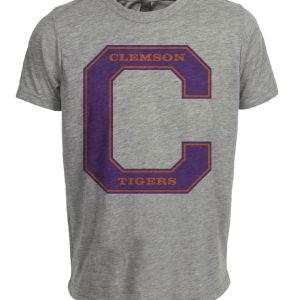 Clemson Tigers Retro 1951 Artwork Heather Gray Sublimated T-Shirt