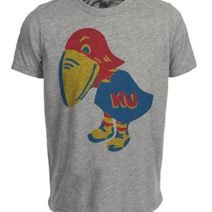 Kansas Jayhawks Retro 1923 Artwork Heather Gray Sublimated T-Shirt