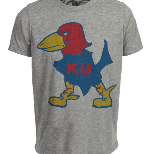 Kansas Jayhawks Retro 1929 Artwork Heather Gray Sublimated T-Shirt