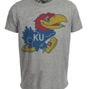 Kansas Jayhawks Retro 1946 Artwork Heather Gray Sublimated T-Shirt