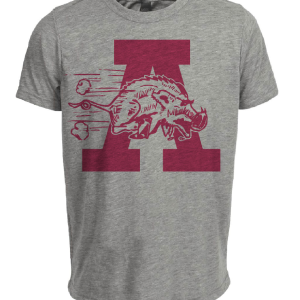 Arkansas Razorbacks Retro 1938 Artwork Heather Gray Sublimated T-Shirt