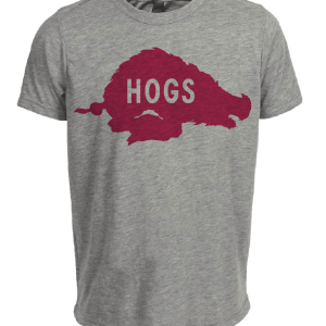 Arkansas Razorbacks Retro 1966 Artwork Heather Gray Sublimated T-Shirt