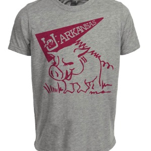 Arkansas Razorbacks Retro 1969 Artwork Heather Gray Sublimated T-Shirt