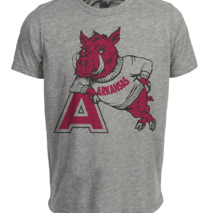 Arkansas Razorbacks Retro 1958 Artwork Heather Gray Sublimated T-Shirt