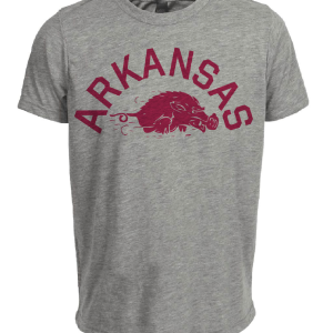 Arkansas Razorbacks Retro 1947 Artwork Heather Gray Sublimated T-Shirt