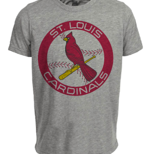St. Louis Cardinals Retro Baseball 1965 Artwork Heather Gray Sublimated T-Shirt