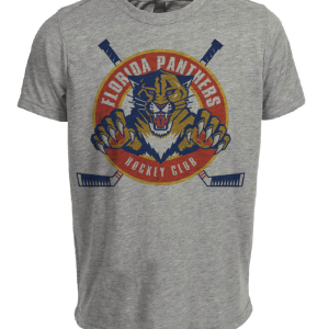 Florida Panthers Retro Hockey 1993 Artwork Heather Gray Sublimated T-Shirt