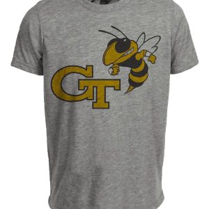 Georgia Tech Yellow Jackets Retro 1985 Artwork Heather Gray Sublimated T-Shirt