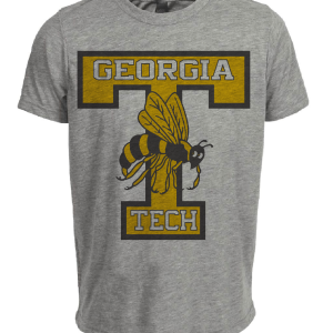 Georgia Tech Yellow Jackets Retro 1938 Artwork Heather Gray Sublimated T-Shirt
