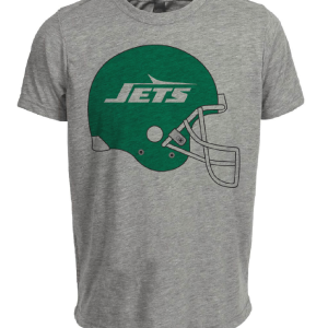New York Jets Retro Football Helmet 1978 Artwork Heather Gray Sublimated T-Shirt