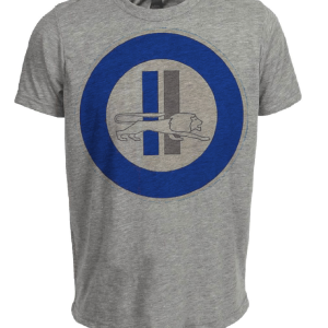Detroit Lions Retro Football Circle 1961 Artwork Heather Gray Sublimated T-Shirt