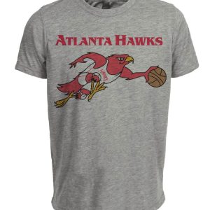 Atlanta Hawks Retro Basketball 1969 Artwork Heather Gray Sublimated T-Shirt