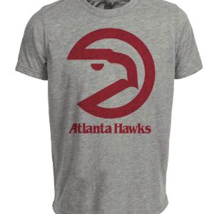 Atlanta Hawks Retro Basketball 1973 Artwork Heather Gray Sublimated T-Shirt