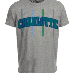 Charlotte Hornets Retro Basketball 1989 Jersey Artwork Heather Gray Sublimated T-Shirt