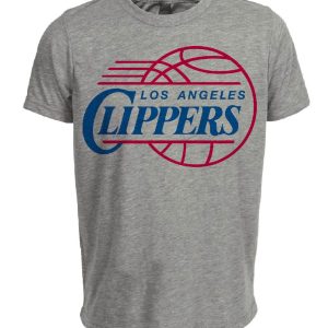Los Angeles Clippers Retro Basketball 1984 Artwork Heather Gray Sublimated T-Shirt