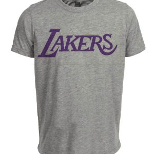 Los Angeles Lakers Retro Basketball 1967 Artwork Heather Gray Sublimated T-Shirt