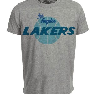 Los Angeles Lakers Retro Basketball 1961 Artwork Heather Gray Sublimated T-Shirt